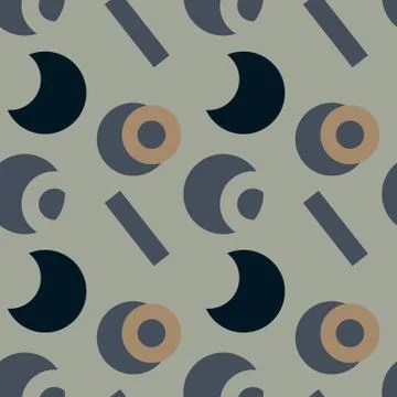 Basic vivid shapes seamless pattern Stock Illustration