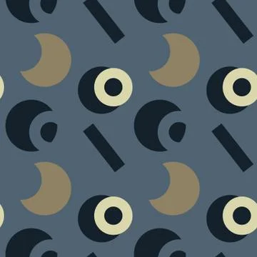 Basic vivid shapes seamless pattern Stock Illustration