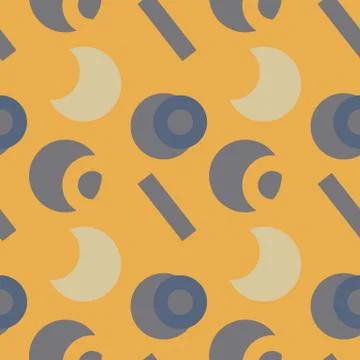 Basic vivid shapes seamless pattern Stock Illustration