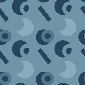 Basic vivid shapes seamless pattern Stock Illustration