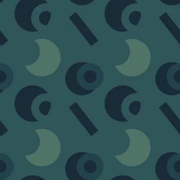 Basic vivid shapes seamless pattern Stock Illustration