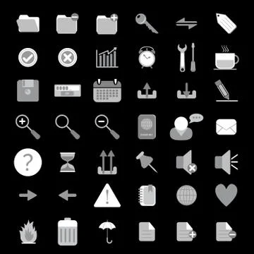 Basic web icon set Stock Illustration