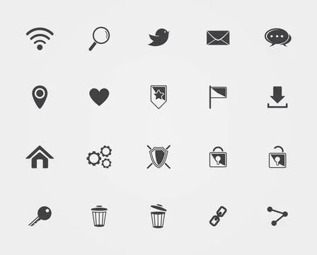 Basic Web icons Basic Web icons isolated on a white background Copyright: ... Stock Photos