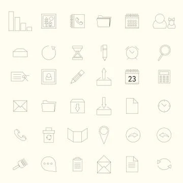 Basic web icons Stock Illustration