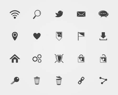 Basic Web icons Stock Illustration