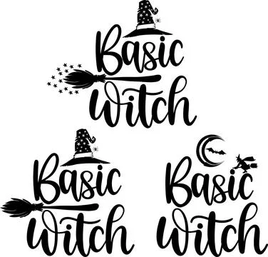 Basic Witch, Halloween Holiday, Happy Halloween, Vector Illustration File Stock Illustration