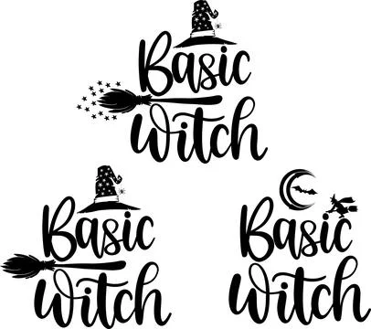 Basic Witch Vector, Halloween Vector, Autumn Vector Files Stock Illustration