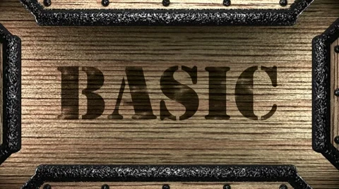 Basic on wooden stamp Stock Footage 8631059