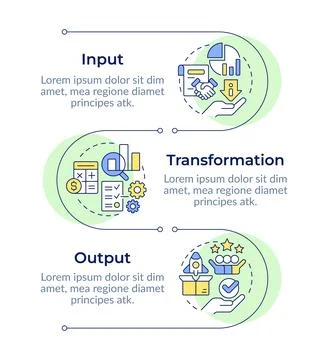 Basic workflow components infographic vertical sequence Illustrazione stock