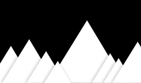 Basic zig-zag made of shapes (mountain ) stock photoBlack Background, Mountai Stock Illustration