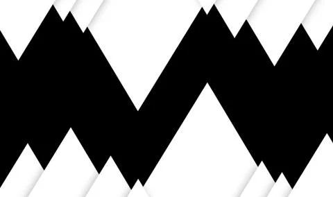 Basic zig-zag made of triangle shapes stock photoAt The Edge Of, Black And Wh Stock Illustration