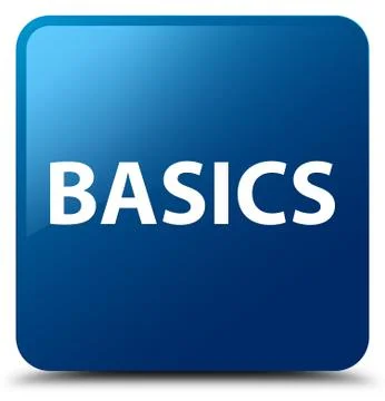 Basics blue square button Stock Illustration