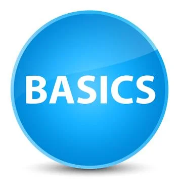 Basics elegant cyan blue round button Stock Illustration
