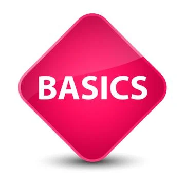 Basics elegant pink diamond button Stock Illustration