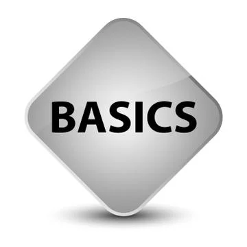 Basics elegant white diamond button Stock Illustration