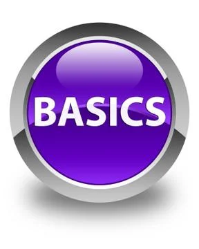 Basics glossy purple round button Stock Illustration