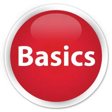 Basics premium red round button Stock Illustration