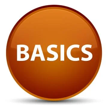 Basics special brown round button Stock Illustration