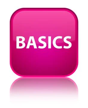 Basics special pink square button Stock Illustration