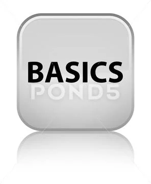 Basics special white square button Ilustração Stock