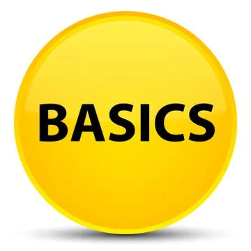 Basics special yellow round button Stock Illustration