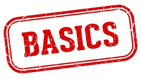 Basics stamp. basics rectangular stamp on white background Stock Illustration