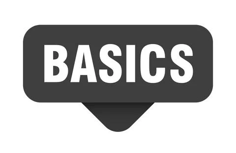 Basics sticker. basics sign on transparent background Stock Illustration