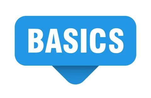 Basics sticker. basics sign on transparent background 스톡 일러스트
