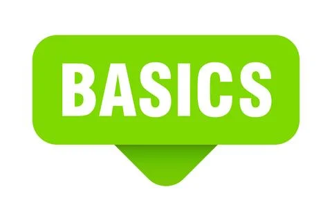 Basics sticker. basics sign on transparent background Stock Illustration