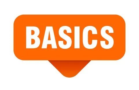 Basics sticker. basics sign on transparent background Stock Illustration