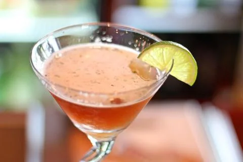 Basil and lime martini Stock Photos