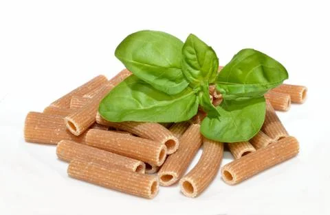Basil and pasta Stock Photos