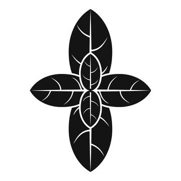 Basil herb icon simple vector. Spice leaf Stock Illustration
