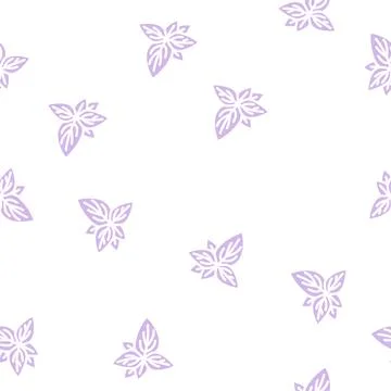 Basil leaves glyph vector seamless pattern Illustrazione stock