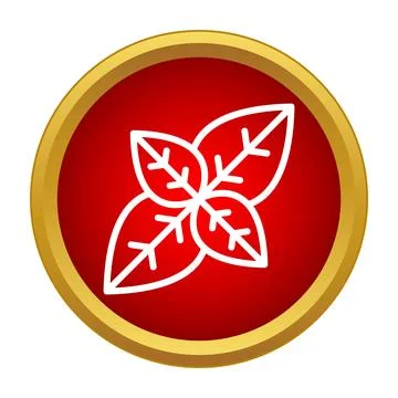 Basil leaves icon representing herb or spice Stockillustratie
