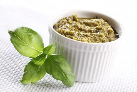 Basil pesto Stock Photos