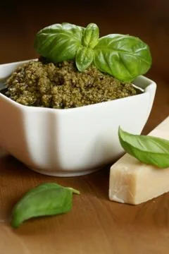 Basil pesto Foto stock