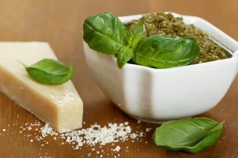 Basil pesto Stock Photos