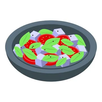 Basil salad icon isometric vector. Leaf fresh Illustrazione stock