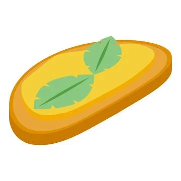 Basil sandwich icon isometric vector. Fresh herb Illustrazione stock