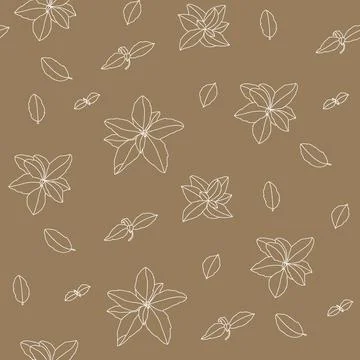Basil Seamless Pattern. Hand-drawn illustration Stock Illustration