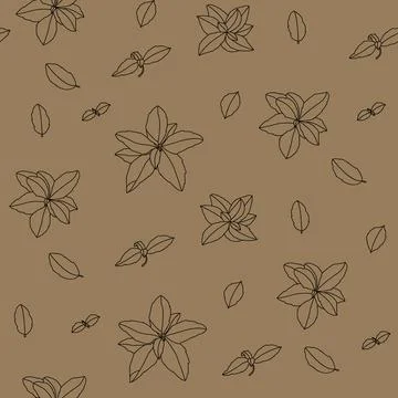 Basil Seamless Pattern. Hand-drawn illustration Stock Illustration