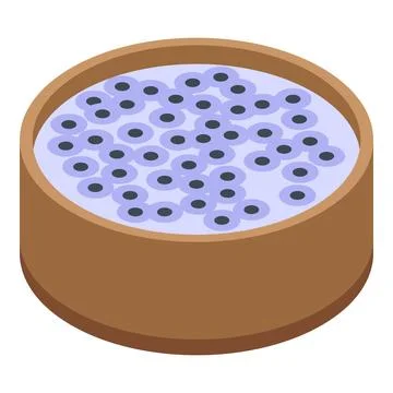 Basil soup icon isometric vector. Fresh herb Illustrazione stock