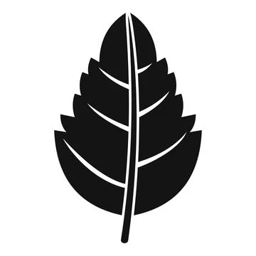 Basil spice leaf icon simple vector. Herb plant Stock Illustration