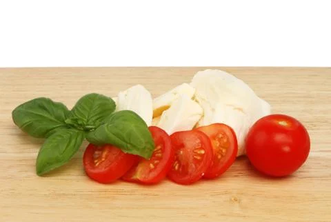 Basil tomato mozzarella Stock Photos