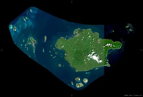 Basilan, Philippines. Sentinel-2 satellite imagery Stock Illustration