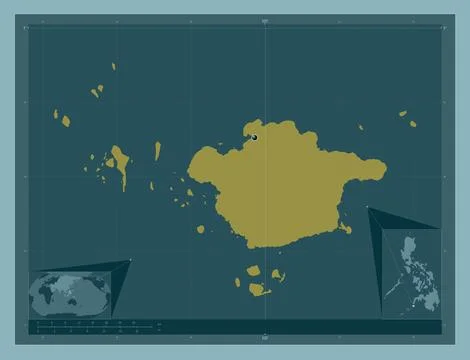 Basilan, Philippines. Solid color shape 스톡 일러스트