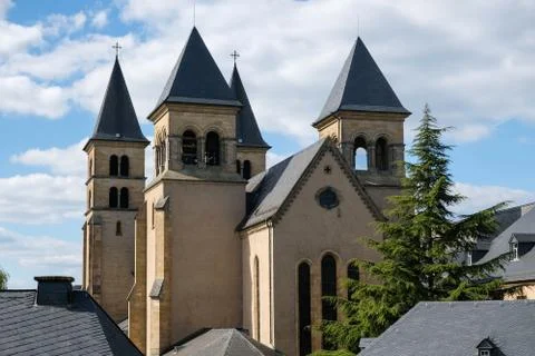 The Basilica of the Abbey of Echternach Stock Photos