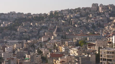 The basilica of annunciation in Nazareth Stock Footage 58608909