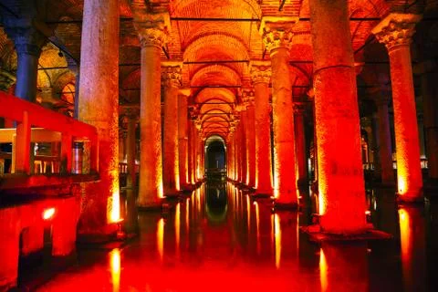 Basilica cistern interior Stock Photos